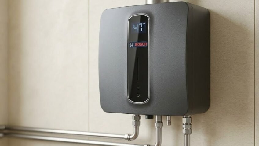 Instalación impecable tras el mantenimiento de calentadores Bosch en Cali en un hogar moderno.